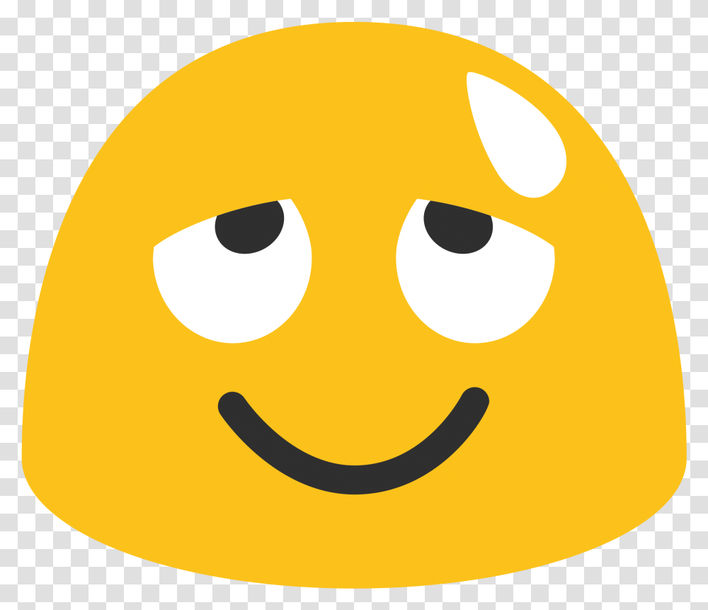 Relieved Emoji Relieved Emoji Android, Pac Man, Angry Birds Transparent Png