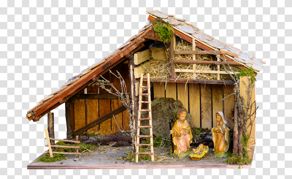 Religion Christmas Crib Free Photo On Pixabay Crib House For Christmas, Building, Nature, Outdoors, Housing Transparent Png