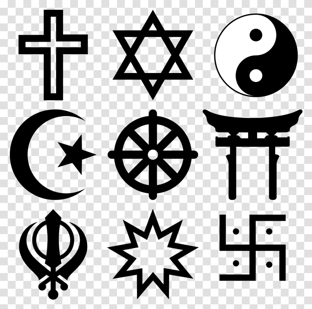 Religion Symbol Religious Symbols No Background, Silhouette, Leisure Activities, Label Transparent Png