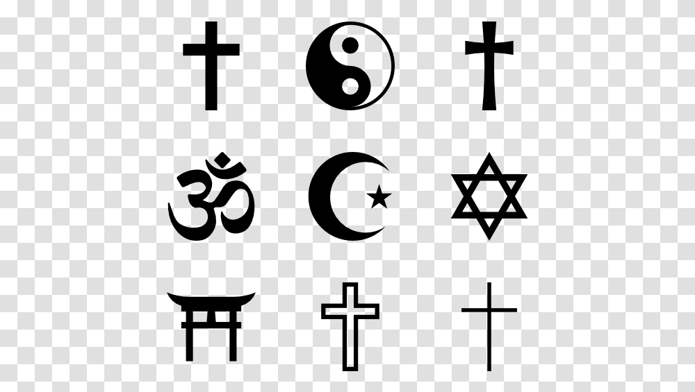 Religion Symbols 50 Free Icons Islam Hinduism And Buddhism, Gray, World Of Warcraft Transparent Png