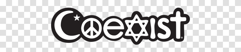 Religions Coexist Car Emblem Coexist Logo, Stencil, Jay, Label Transparent Png