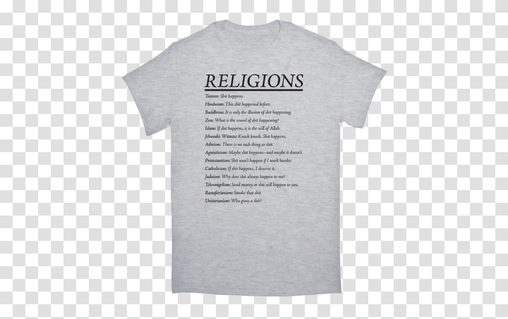 Religions Tshirt Religions Of The World T, Apparel, T-Shirt Transparent Png