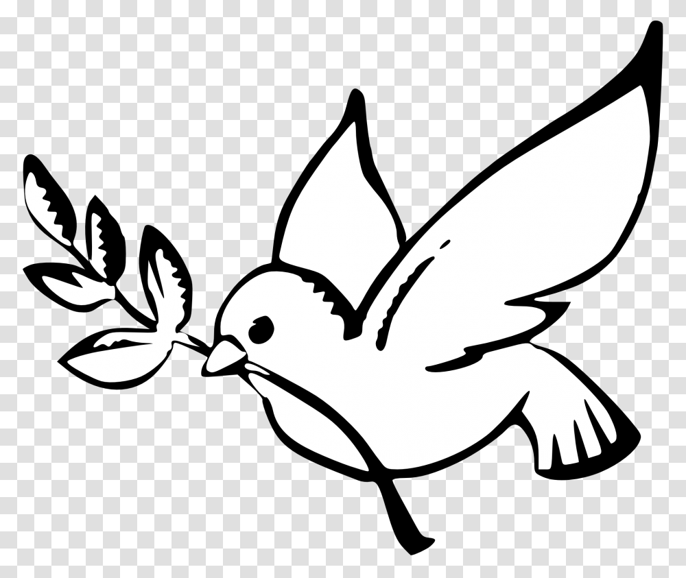 Religious Christmas Clip Art Black And White, Bird, Animal, Water, Stencil Transparent Png