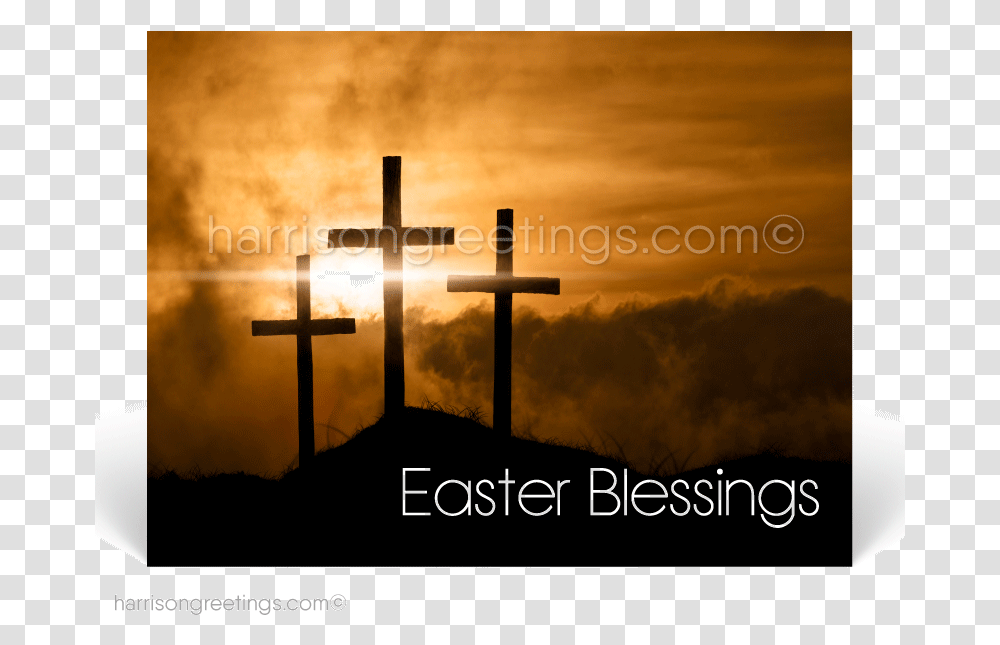 Religious Cross Happy Easter, Crucifix, Flare, Light Transparent Png