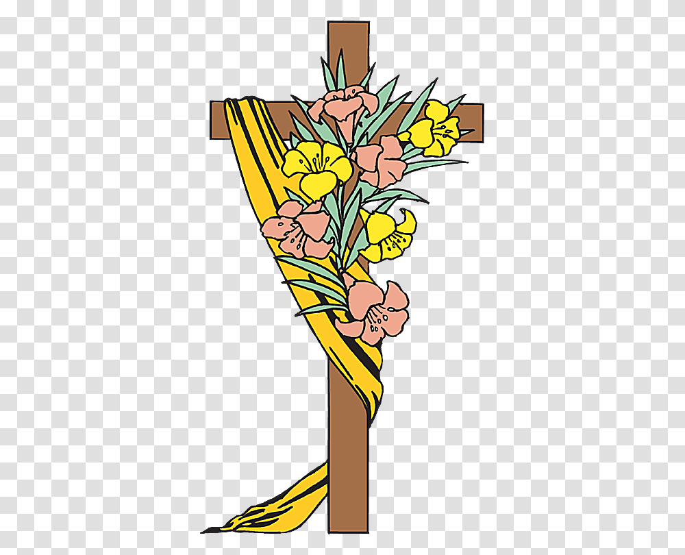 Religious Religious Happy Easter Clipart, Floral Design, Pattern, Plant Transparent Png