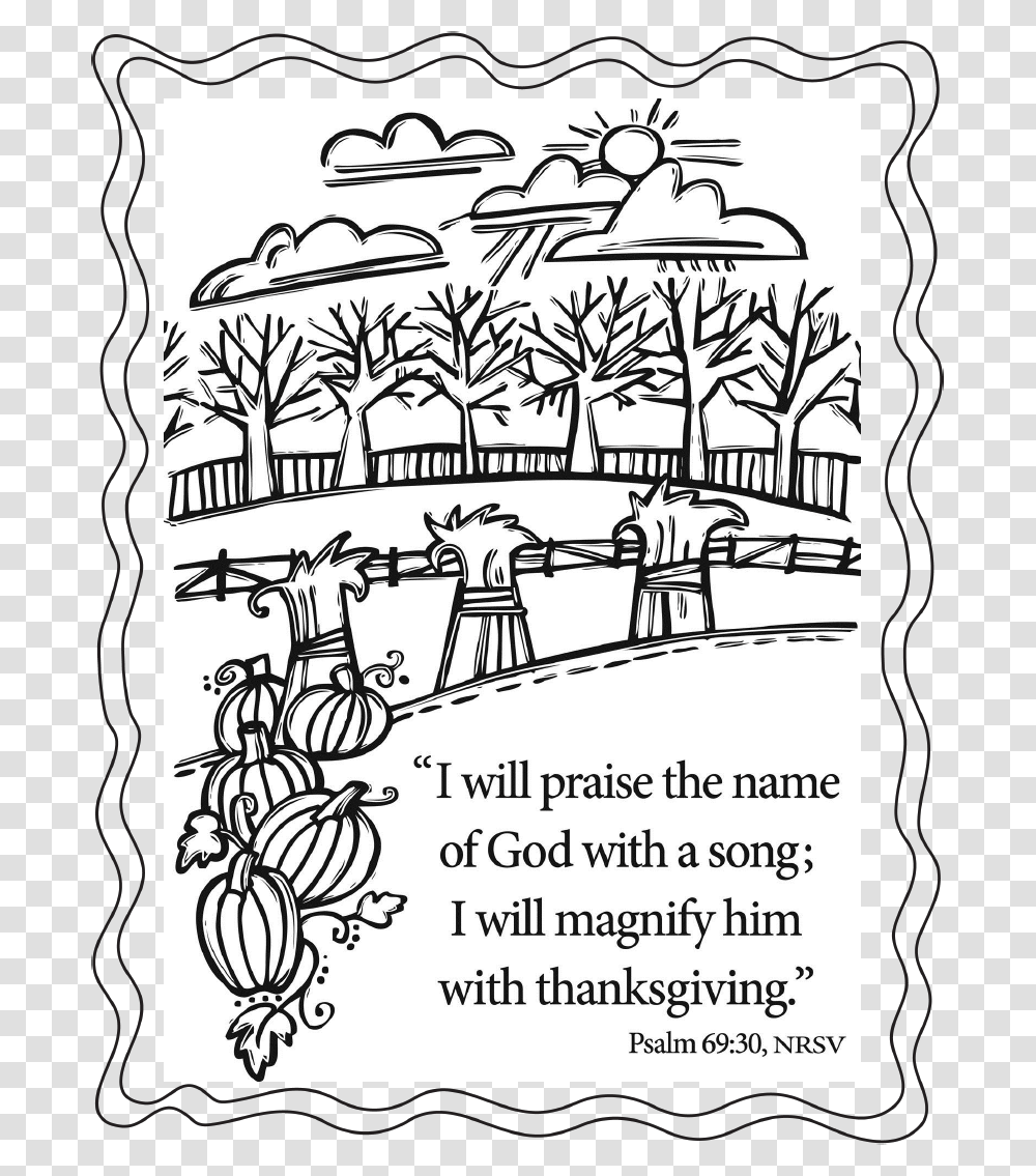 Religious Thanksgiving Clipart Black And White, Poster, Advertisement, Flyer Transparent Png