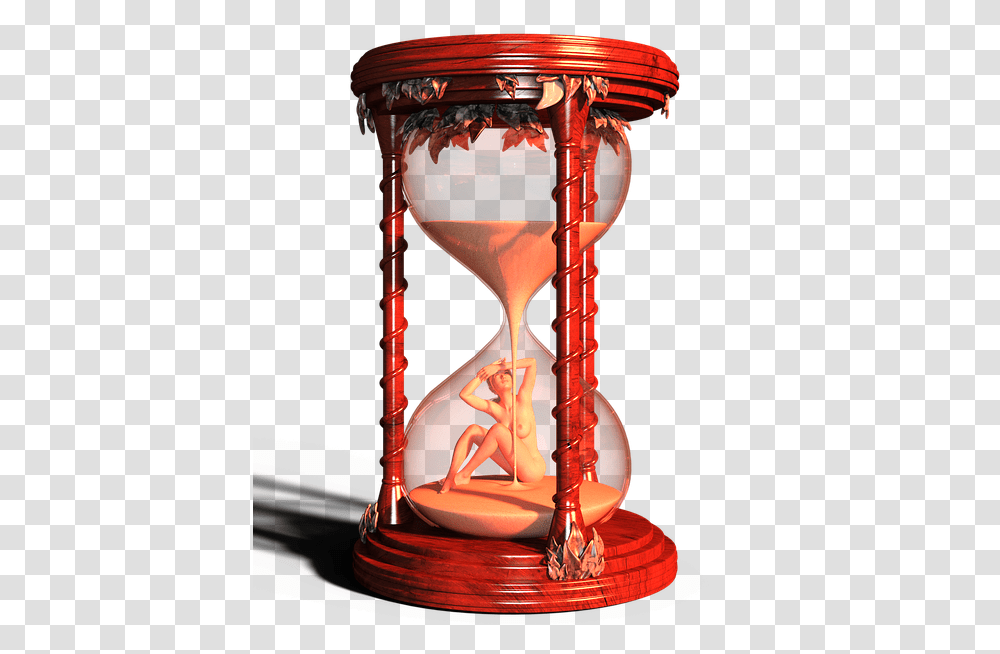 Reloj De Arena Tiempo Reloj Fugacidad Minutos Broken Hourglass, Lamp, Person, Human Transparent Png