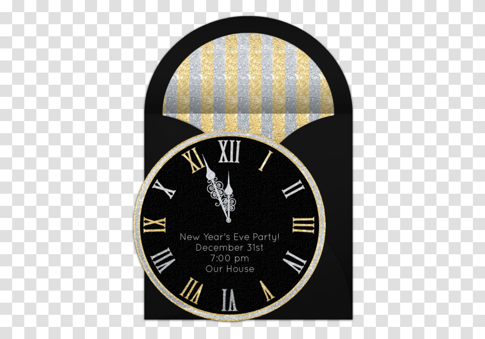 Reloj Numeros Romanos Fondo Negro, Analog Clock, Wall Clock Transparent Png