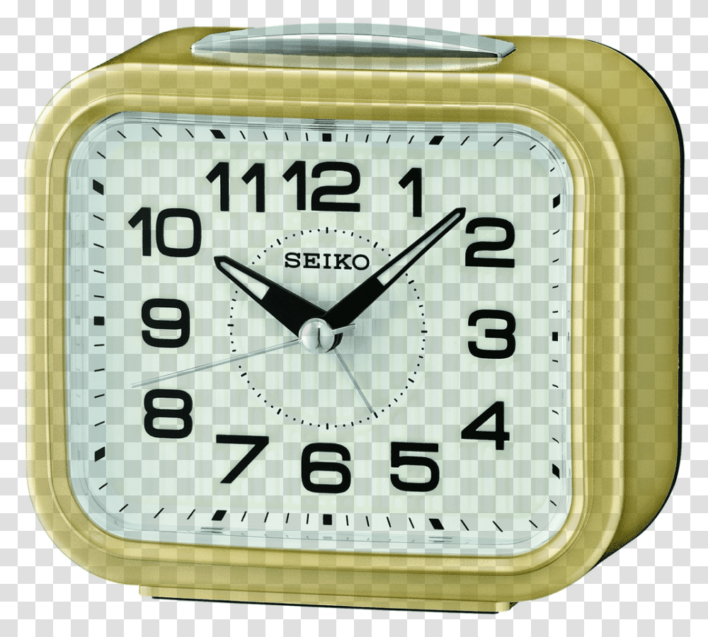 Reloj Seiko Despertador Qhk050g Cuadrado 105 X 93 Seiko, Clock, Analog Clock, Alarm Clock Transparent Png