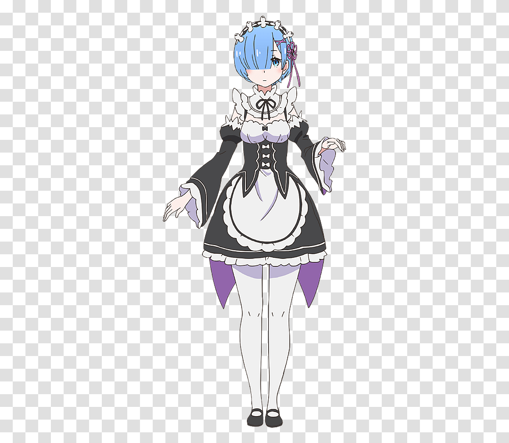 Rem Re Zero Full Body, Person, Costume, Book Transparent Png