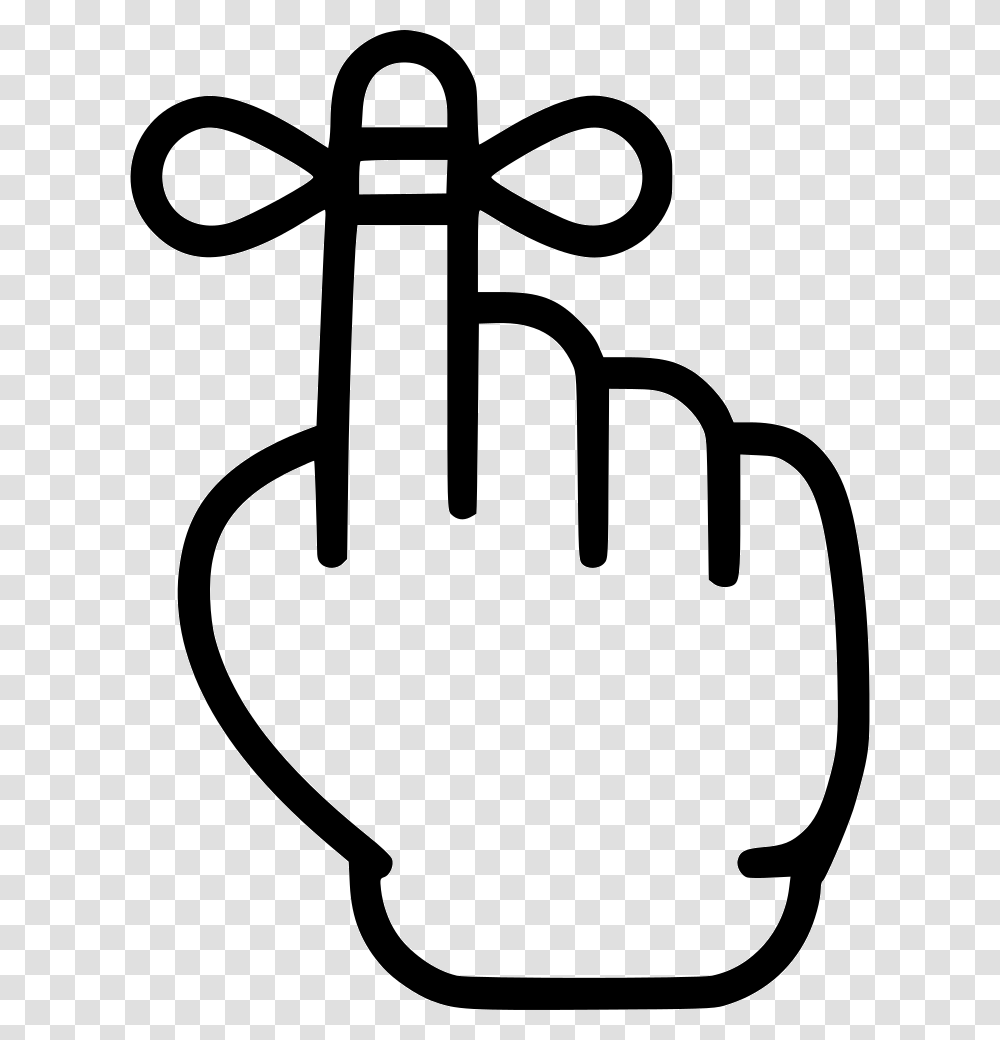 Remember Finger Keep Mind Bow Icon Free Download, Stencil, Light, Drawing Transparent Png
