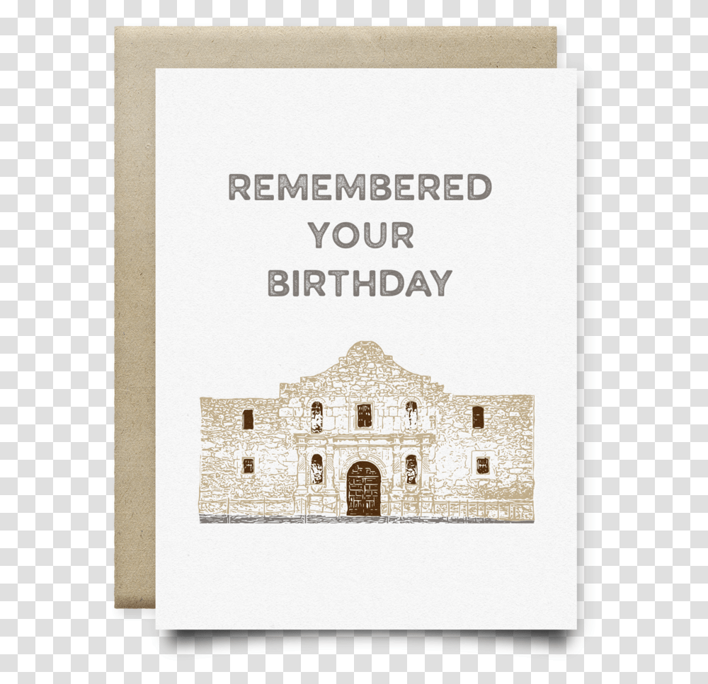 Remembered Your Birthday Alamo Card, Novel, Book Transparent Png