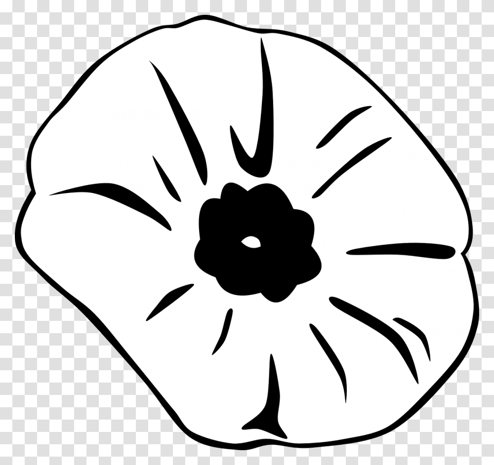 Remembrance Day Poppy Black And White, Plant, Food, Vegetable, Produce Transparent Png