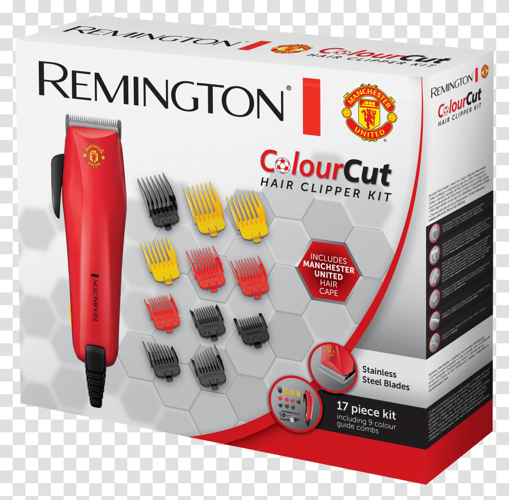 Remington Manchester United Hair Clippers, Brush, Tool, Electrical Device, Flyer Transparent Png