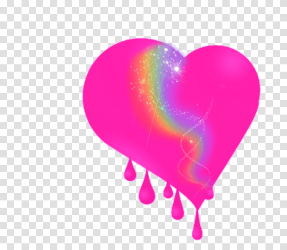 Remix Bleedingheart Rainbow Pink Heart Glitter Sparkle Heart, Balloon, Jellyfish, Invertebrate, Sea Life Transparent Png