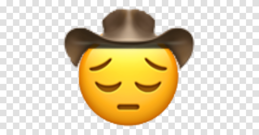 Remix Emoji Howdy Cowboy Iphone Freetoedit Sad Lil Nas X Emoji, Plant, Pumpkin, Vegetable, Food Transparent Png