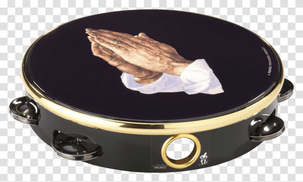 Remo Praise Tambourine Praying Hand Tambourine, Leisure Activities, Porcelain, Pottery, Furniture Transparent Png