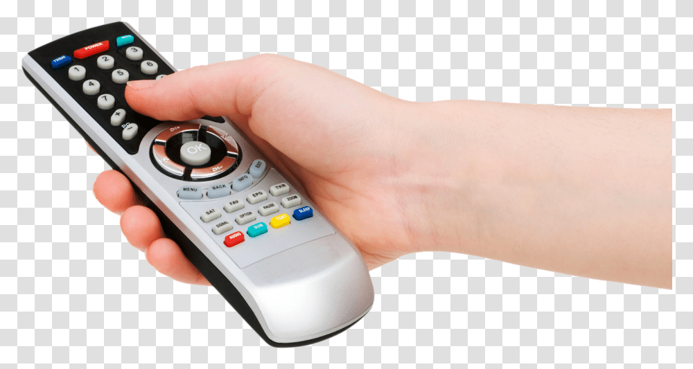 Remote Remote Control Hand, Person, Human, Electronics Transparent Png