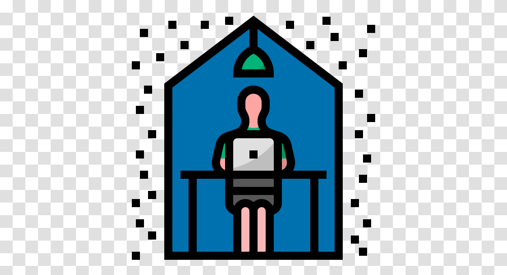 Remote Work Icon Language, Text, Building, Architecture, Lighting Transparent Png