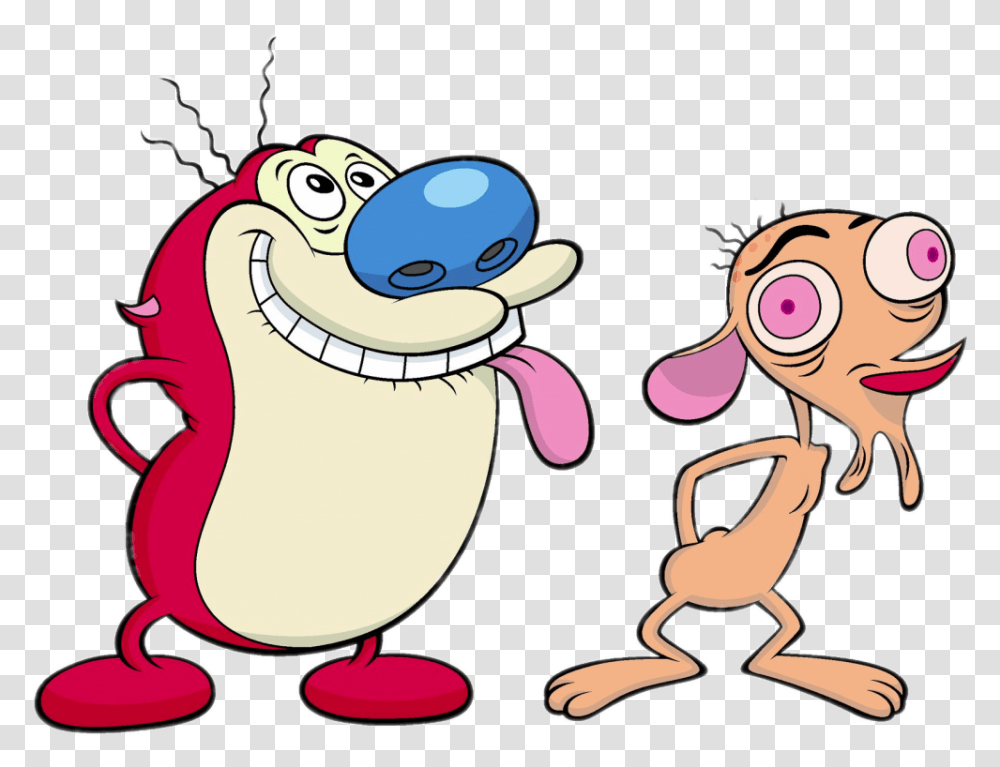 Ren And Stimpy Funny Faces T Shirt, Animal, Bag, Rodent Transparent Png