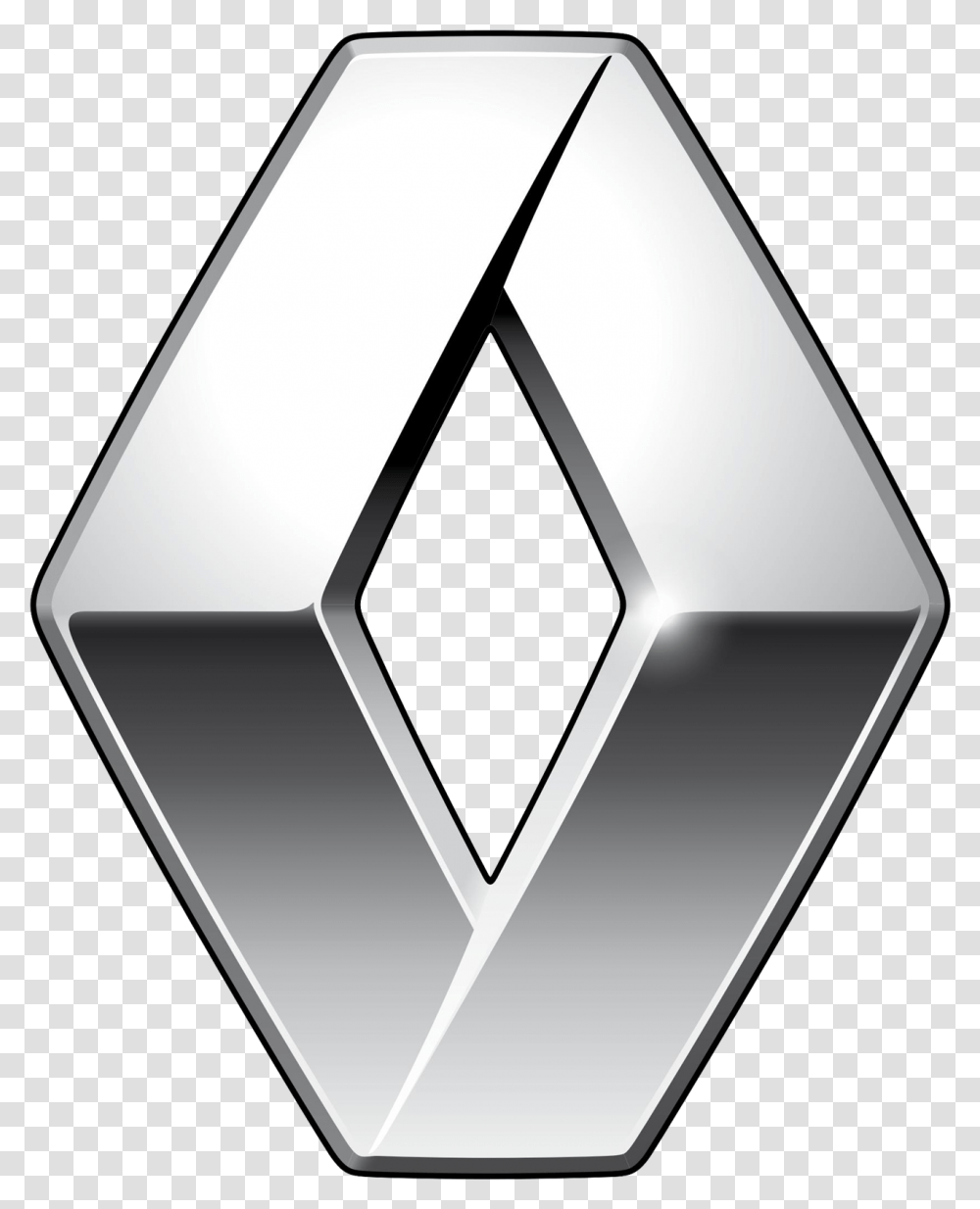 Renault Logo, Triangle, Crystal, Aluminium, Platinum Transparent Png