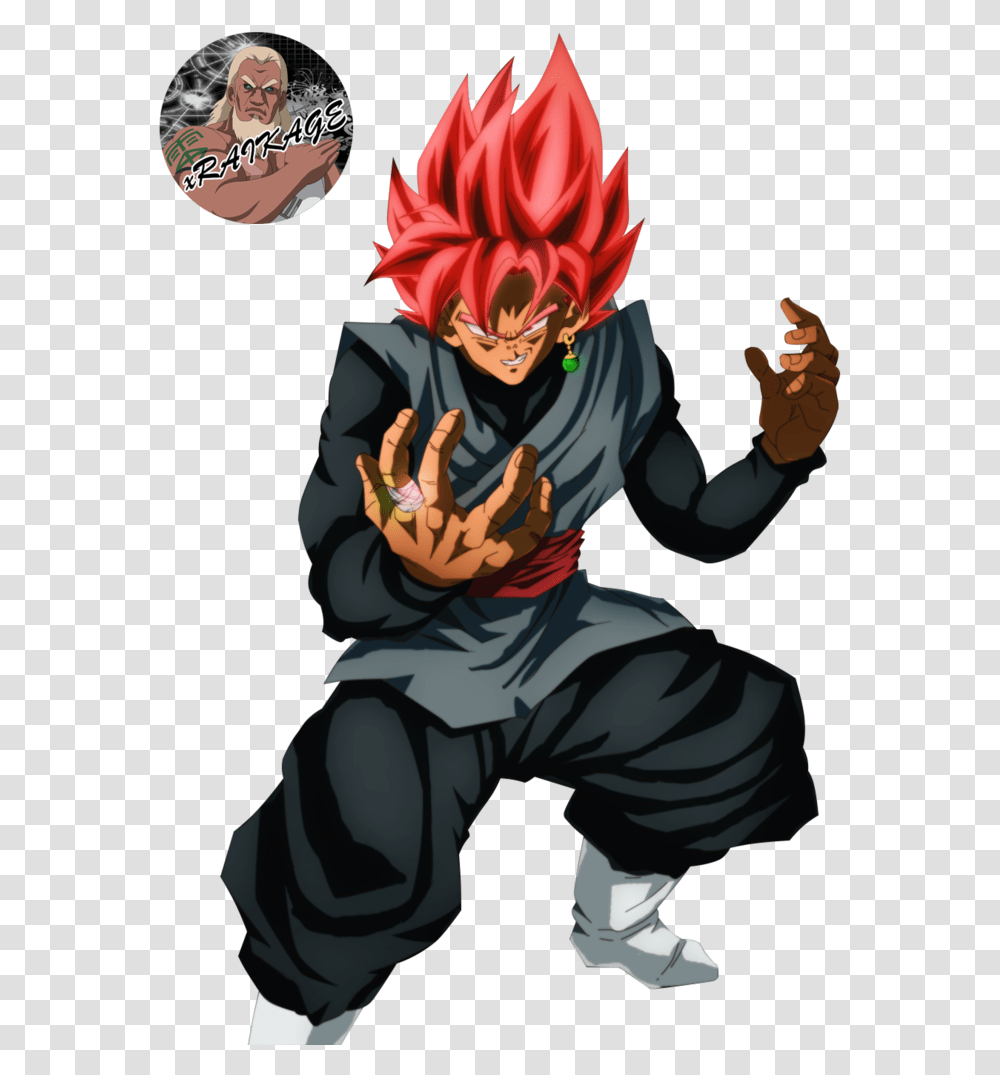 Render Black Goku Rose, Person, Human, Comics, Book Transparent Png