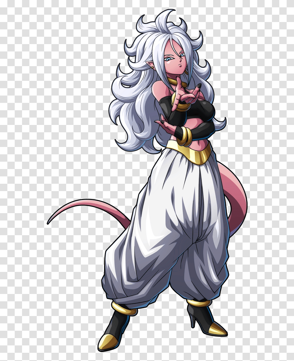 Render Dbfighterz Android 21 By Purplehato Dc1g5h6 Dragon Ball Fighterz Majin Buu, Comics, Book, Manga, Person Transparent Png