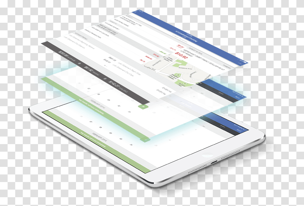 Rendering Of Banking Application On A Tablet Computer, Electronics, Surface Computer Transparent Png