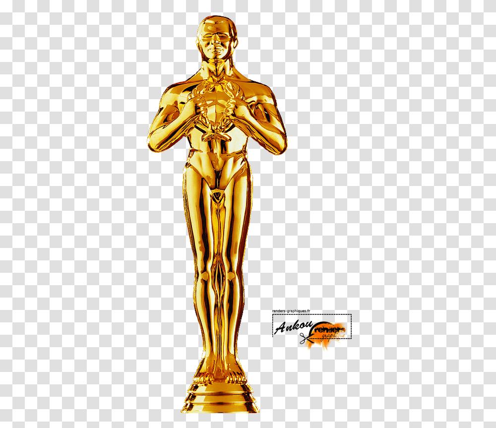 Renders Oscar Statuette Oscar Render Oscar, Trophy, Person, Human Transparent Png