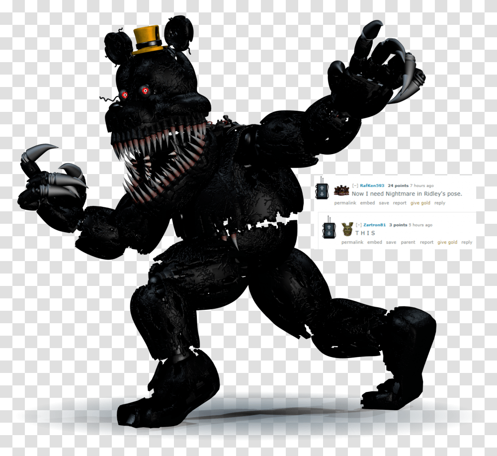 Renderso Some People Wanted Nightmare Black Nightmare Freddy, Person, Human, Electronics, Screen Transparent Png