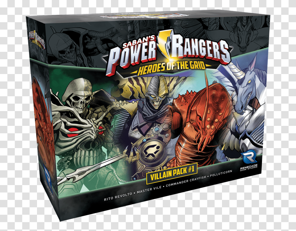 Renegade Game Studios Power Rangers Heroes, Poster, Advertisement, Helmet Transparent Png