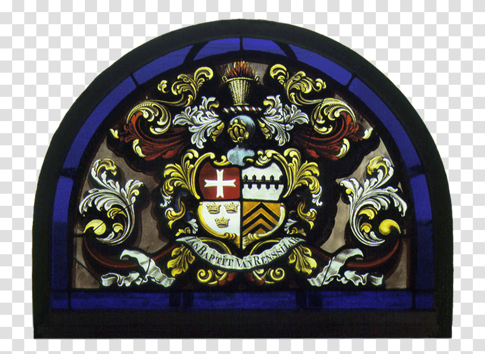 Rensselaer Stained Glass Round Round Stained Glass Window, Architecture, Building, Emblem Transparent Png