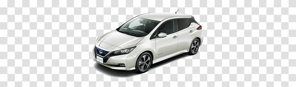 Rental Cars In Japan Nissan Leaf Pearl White Black, Sedan, Vehicle, Transportation, Tire Transparent Png