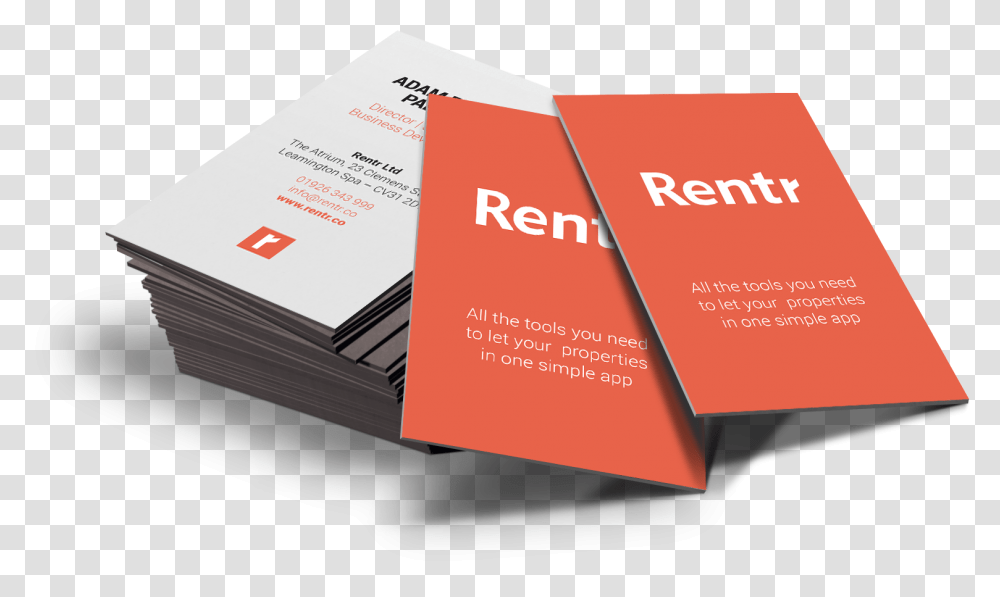 Rentr Business Cards Visiting Card Mockup, Paper, Advertisement, Poster Transparent Png