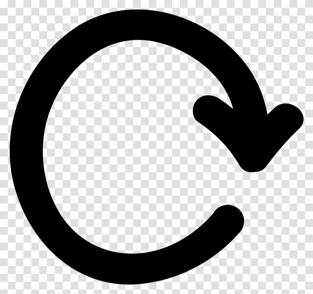 Repeat Hand Drawn Circular Arrow Symbol Repeat Symbol, Stencil, Logo, Trademark Transparent Png
