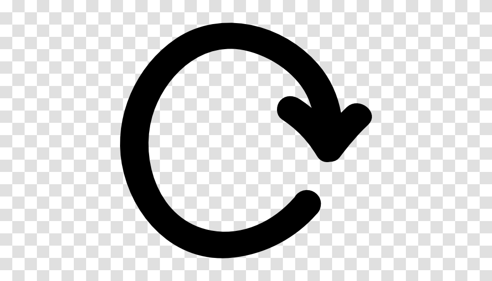 Repeat Hand Drawn Circular Arrow Symbol, Stencil, Logo, Trademark Transparent Png