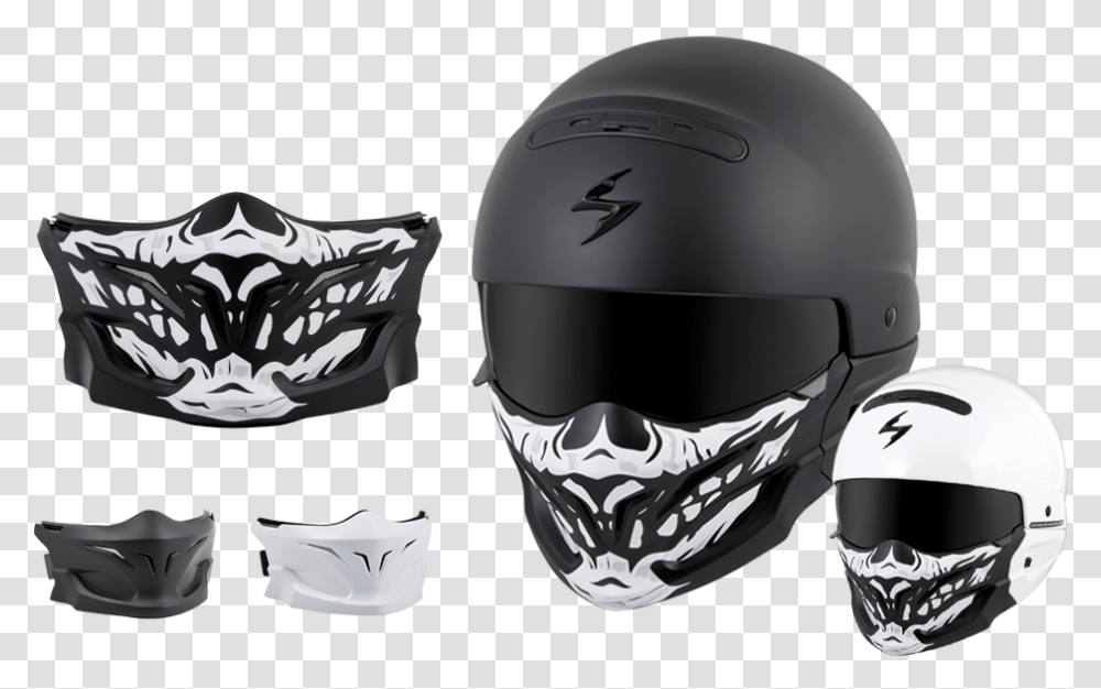 Replacement Amp Optional Face Masks Scorpion Covert Face Mask, Apparel, Helmet, Crash Helmet Transparent Png
