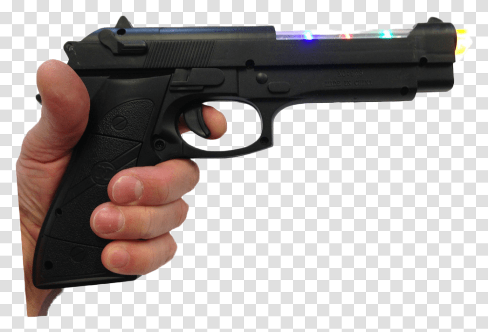 Replica Flashing Beretta Toy Gun Beretta Toy Gun, Weapon, Weaponry, Handgun, Person Transparent Png