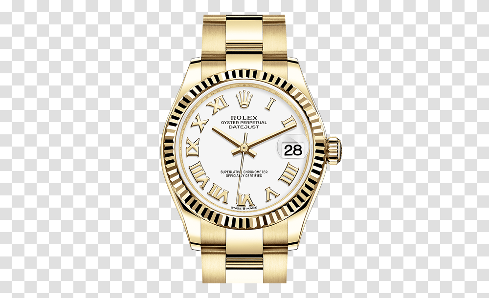 Replica Rolex Datejust Yellow Gold White Dial Watch, Wristwatch, Clock Tower, Architecture, Building Transparent Png