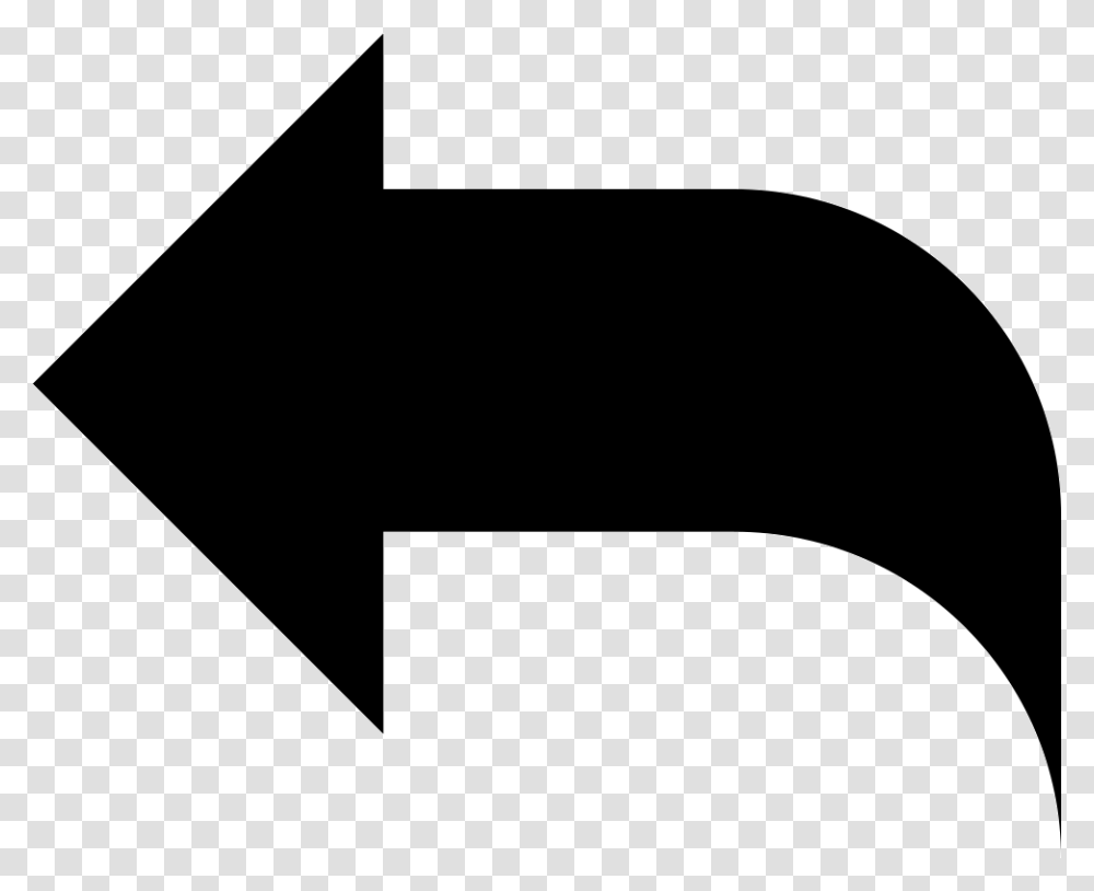 Reply Black Left Arrow Interface Symbol Reply Symbol, Label, Silhouette, Rug Transparent Png