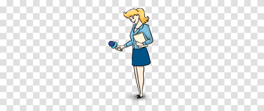 Reporter, Person, Human, Carton, Box Transparent Png