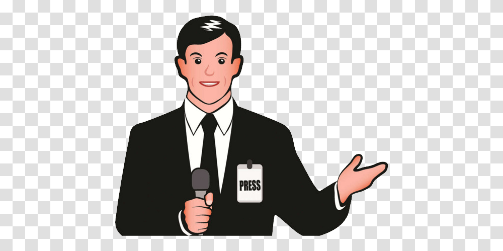 Reporter, Person, Performer, Shirt Transparent Png