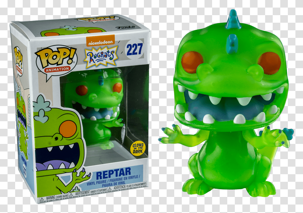 Reptar Glow In The Dark Pop, Toy, Animal, Pac Man Transparent Png