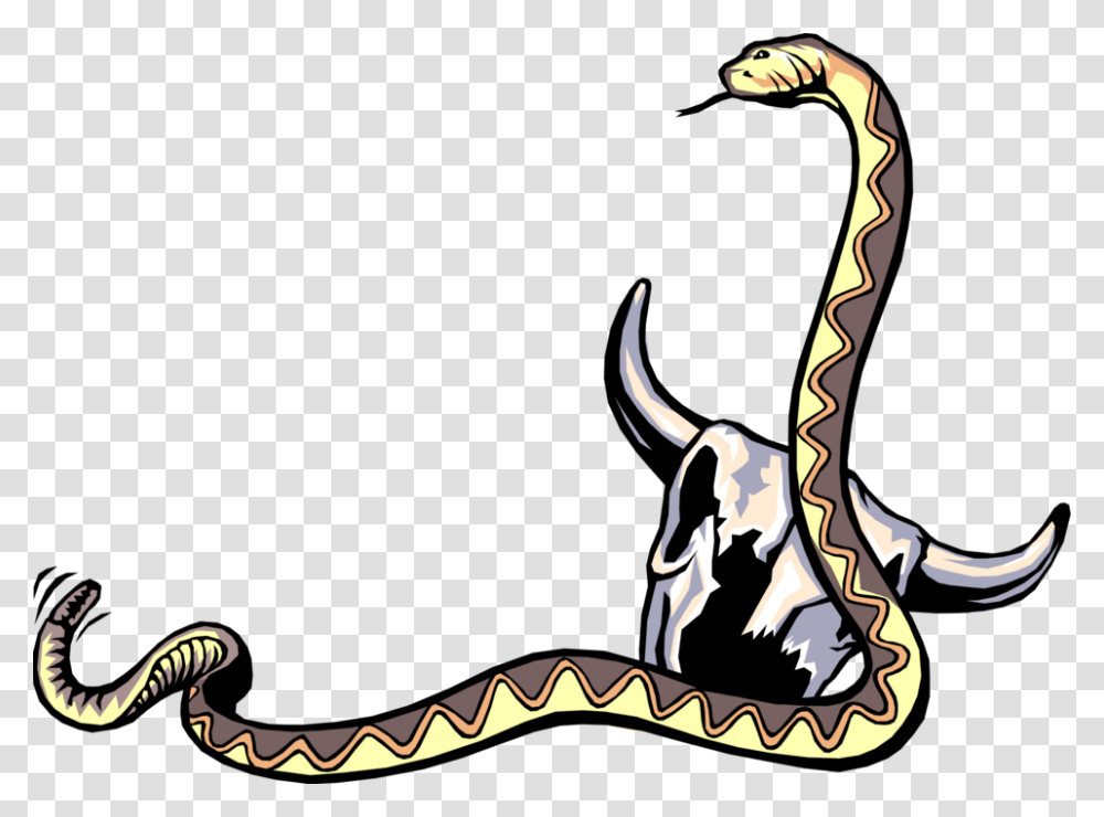 Reptile Rattle Snake With Cow Skull, Animal, Sea Snake, Sea Life, Cobra Transparent Png