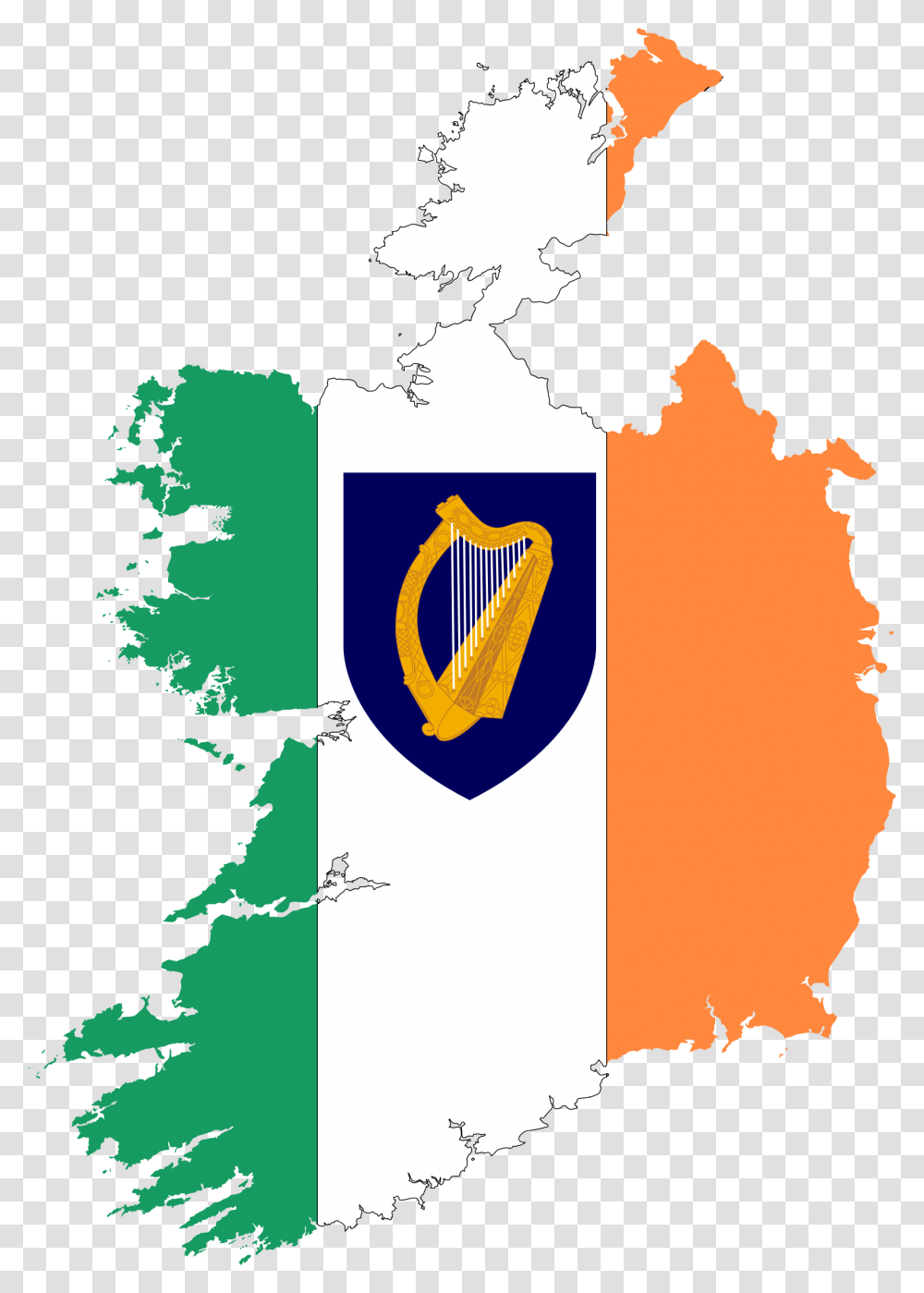 Republic Of Ireland Flag Of Ireland World Map Blank, Poster, Advertisement, Logo Transparent Png