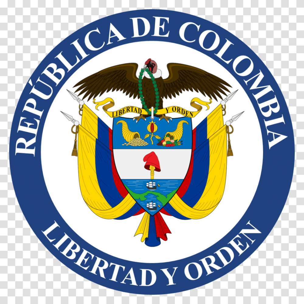 Republica De Colombia Sello, Logo, Trademark, Badge Transparent Png