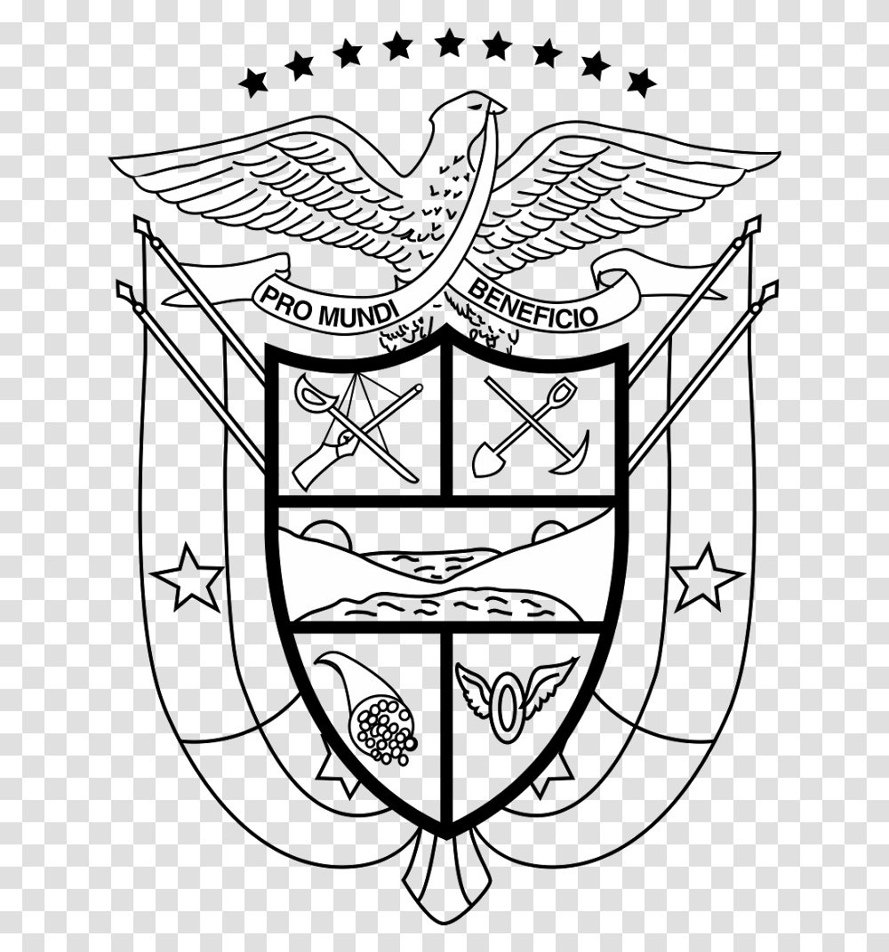 Republica De Panama Escudo Logo Vector Escudo De Panama Dibujo, Person, Human, Stencil Transparent Png