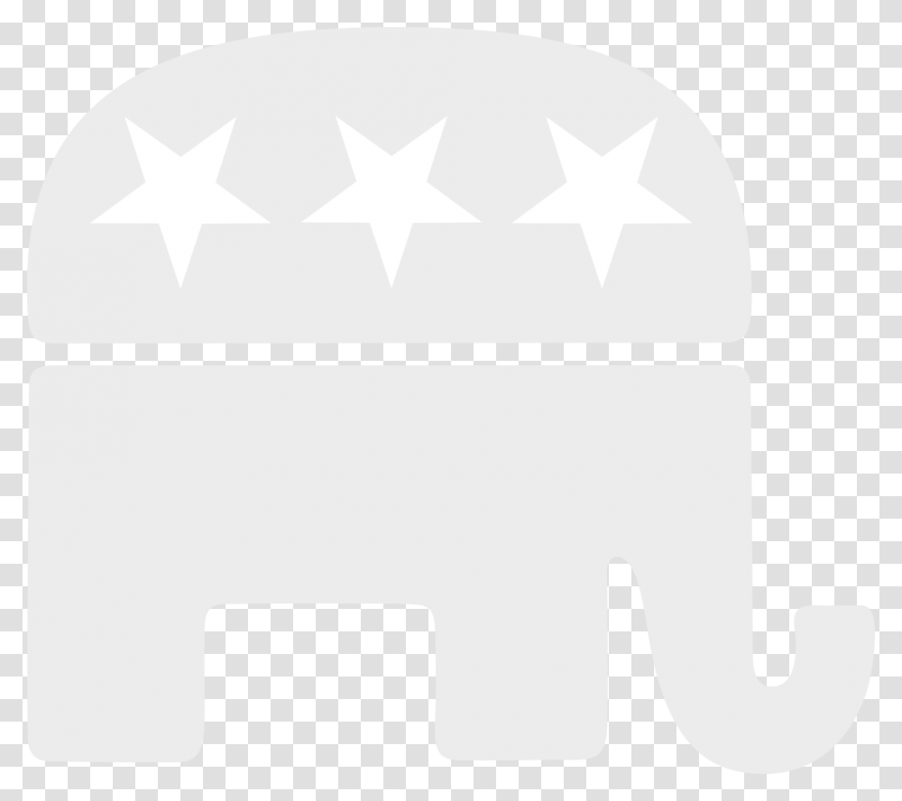 Republican Elephant Light Grey White Republican Elephant, Label, Stencil Transparent Png