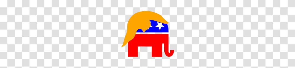 Republican Elephant Logo With Blond Trump Wig, Trademark, Outdoors, Nature Transparent Png