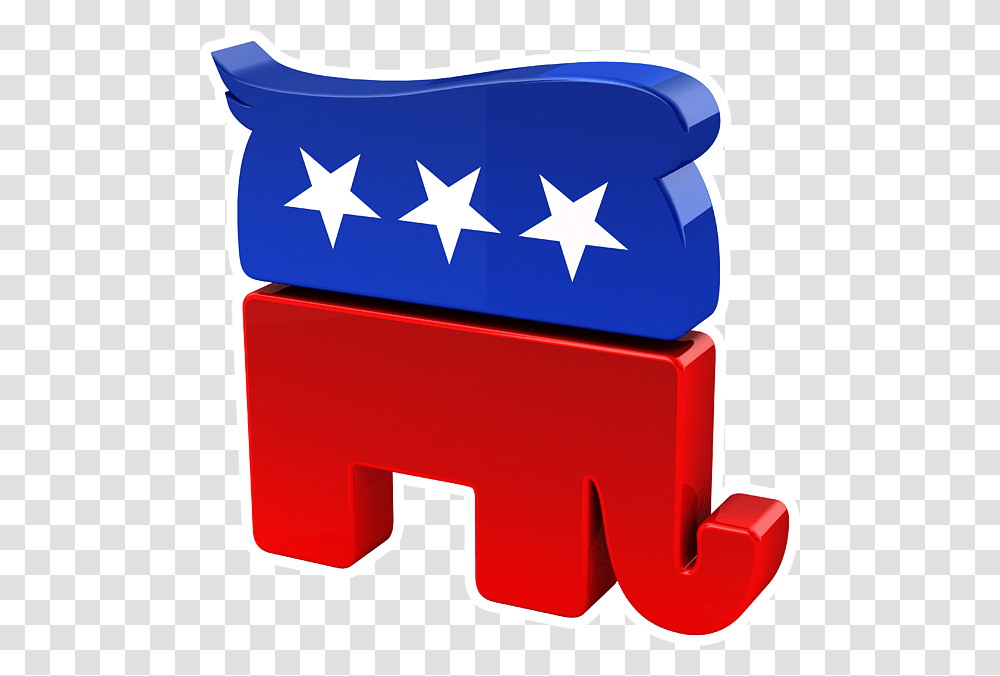 Republican Elephant With Trump Hair Ringer T Shirt For Sale, First Aid, Flag, Star Symbol Transparent Png
